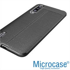 Microcase Xiaomi Mi 9 Lite Leather Tpu Silikon Kılıf - Siyah