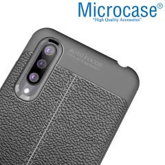 Microcase Xiaomi Mi 9 Lite Leather Tpu Silikon Kılıf - Siyah