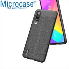 Microcase Xiaomi Mi 9 Lite Leather Tpu Silikon Kılıf - Siyah