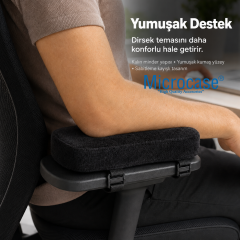 Microcase Microcase Ayarlanabilir Kayışlı Kolçak Minderi 23 cm Ergonomik Kol Desteği 2 Adet AL5630