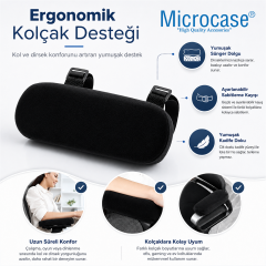 Microcase Microcase Ayarlanabilir Kayışlı Kolçak Minderi 23 cm Ergonomik Kol Desteği 2 Adet AL5630