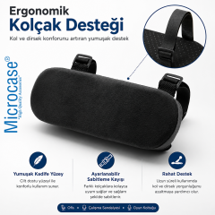 Microcase Microcase Ayarlanabilir Kayışlı Kolçak Minderi 23 cm Ergonomik Kol Desteği 2 Adet AL5630