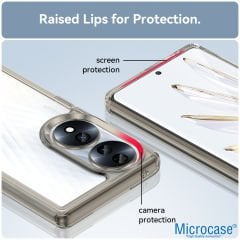 Microcase Honor 70 Shield Serisi Darbeye Dayanıklı Yarı Esnek Plastik TPU Kılıf - AL8100
