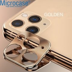 iPhone 12 Pro Max Kamera Lens Halkası - Kapalı Tasarım Gold