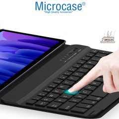 Microcase Samsung Galaxy Tab A7 T500 T505 T507 10.4 Tablet Bluetooth Klavyeli Standlı Kılıf - BKK1