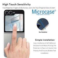 Microcase Samsung Galaxy Z Flip6 Telefon Arkası için Tempered Cam AL5351