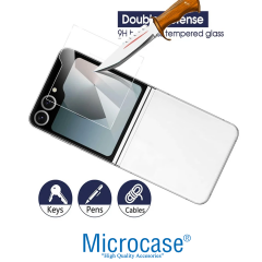 Microcase Samsung Galaxy Z Flip6 Telefon Arkası için Tempered Cam AL5351