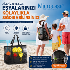 Microcase 5 Gözlü Kum Tutmayan Hafif Plaj Kumsal Havuz Tatil Çantası 1 AD AL5633