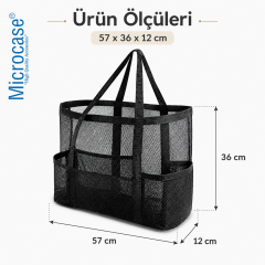 Microcase 5 Gözlü Kum Tutmayan Hafif Plaj Kumsal Havuz Tatil Çantası 1 AD AL5633