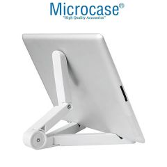 Microcase Apple iPad Mini 2024 8.3 inch Tablet için Bluetooth Klavye + Mouse + Tablet Standı - AL4514 Beyaz