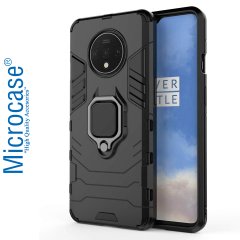 Microcase OnePlus 7T Batman Serisi Yüzük Standlı Armor Kılıf - Siyah