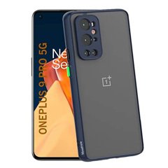 Microcase Oneplus 9 Pro (Global) London Serisi Darbeye Dayanıklı Kılıf - Buzlu Mavi