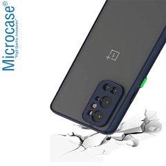 Microcase Oneplus 9 Pro (Global) London Serisi Darbeye Dayanıklı Kılıf - Buzlu Mavi