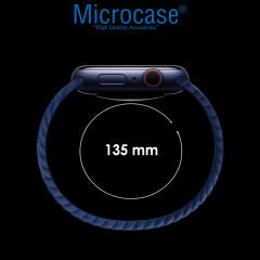 Microcase Huawei Watch GT 3 42 mm için 155 mm Esnek Hasır Örgü Kordon Kayış - KY33 Mavi