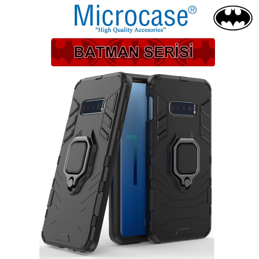 Samsung Galaxy S10e Batman Serisi Yüzük Standlı Kılıf