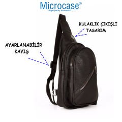Microcase Unisex 3 Gözlü Suni Deri Çapraz Askılı Omuz ve Göğüs Çantası -AL4443