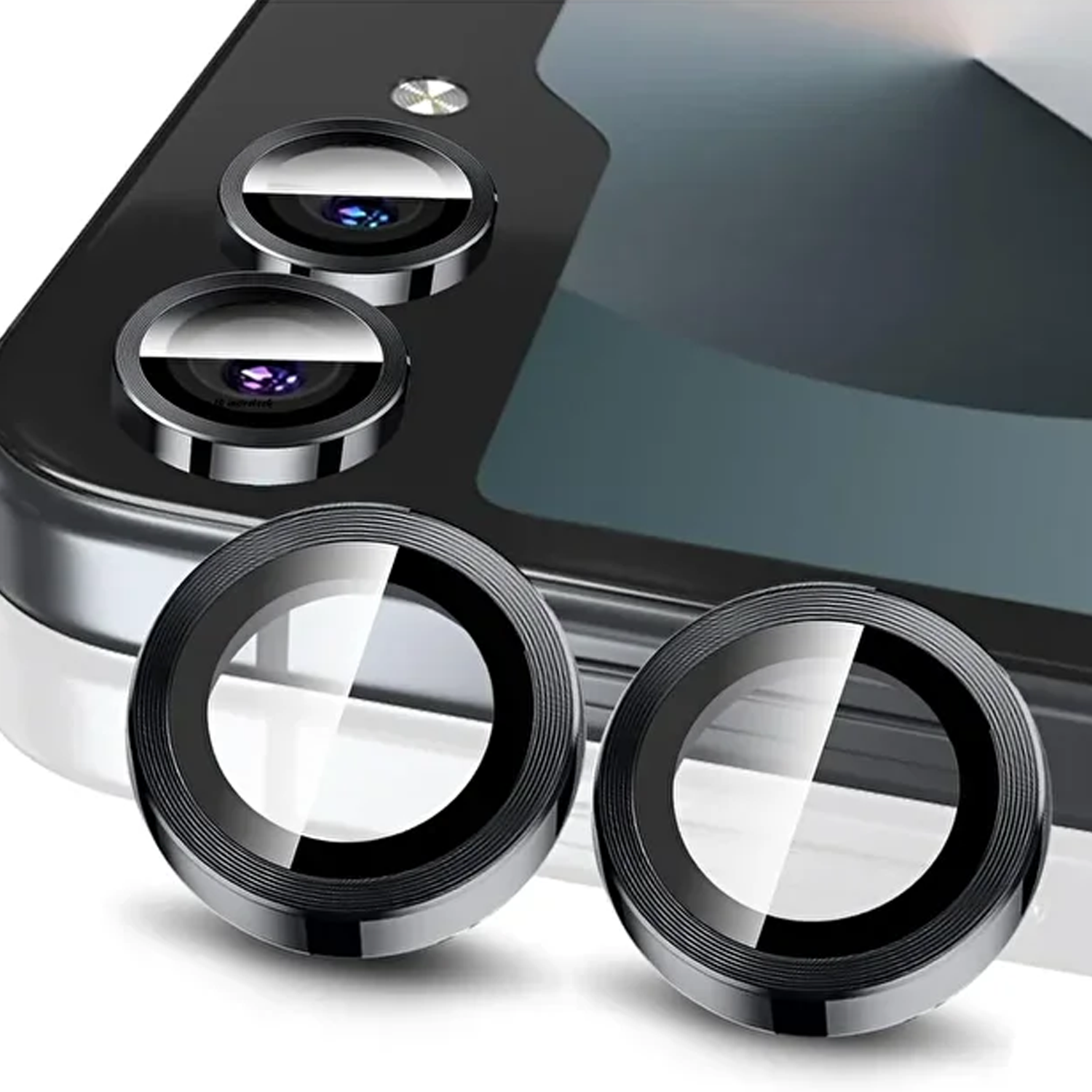 Microcase Samsung Galaxy Z Flip7 Kamera Camı Lens Koruyucu Halka Set - AL8114