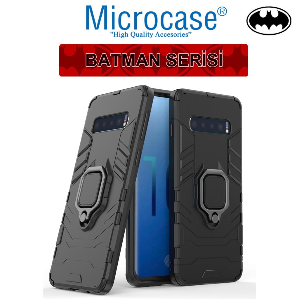 Samsung Galaxy S10 Batman Serisi Yüzük Standlı Kılıf