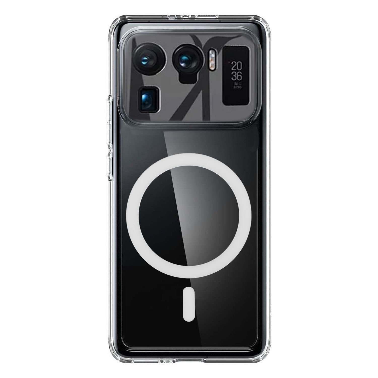 Microcase Xiaomi 11 Ultra için Magsafe Manyetik Darbeye Dayanıklı Yarı Esnek Plastik TPU Şeffaf Kılıf - AL8115