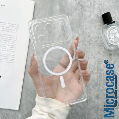 Microcase Xiaomi 11 Ultra için Magsafe Manyetik Darbeye Dayanıklı Yarı Esnek Plastik TPU Şeffaf Kılıf - AL8115