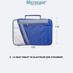 Microcase Lenovo Yoga Tab Plus 12.7 inch Tablet Uyumlu Tablet Çanta+Türkçe Bluetooth Klavye +Mouse+ Standı AL4383 Lacivert