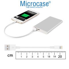 Microcase Apple iPhone XS Max Lightning Kısa Şarj - Data Kablosu