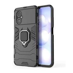Microcase Xiaomi Redmi Note 11R (Global) Batman Serisi Yüzük Standlı Armor Kılıf - Siyah AL3349