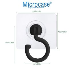 Microcase  Yapışkanlı 360° Döner Başlıklı Çok Amaçlı  Banyo Mutfak Eşya Vb. Kanca Askılık-AL4942 2 Adet