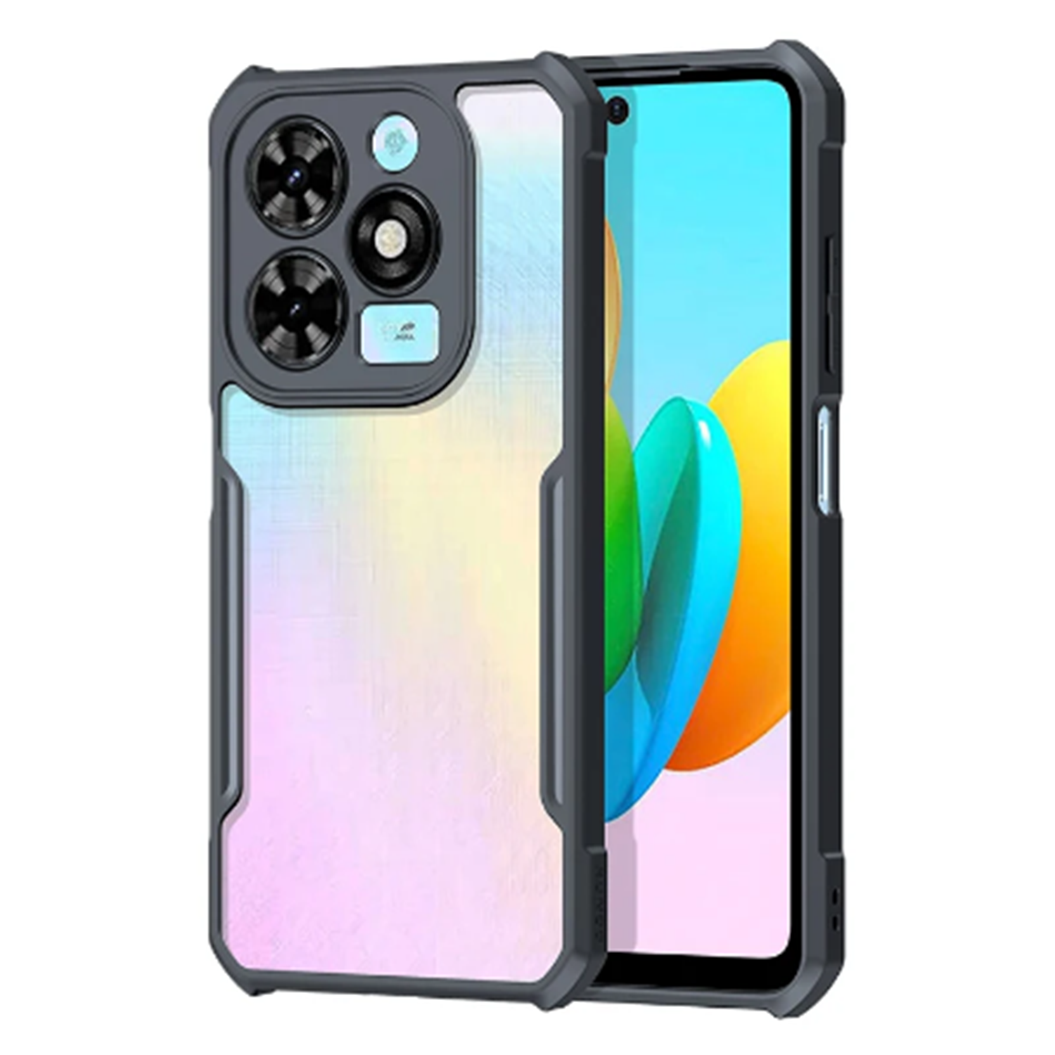 Microcase Tecno Spark 20C ile Uyumlu Airbag Serisi Darbeye Dayanıklı Köşe Korumalı Tpu Kılıf - AL3370