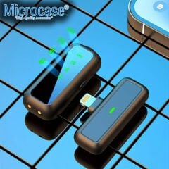 Microcase Lightning Girişli Tekli Profesyonel Wireless Kablosuz Yaka Mikrofonu Lavalier - AL4117