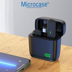 Microcase Lightning Girişli Tekli Profesyonel Wireless Kablosuz Yaka Mikrofonu Lavalier - AL4117