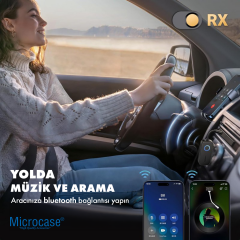 Microcase Ses Alıcı Verici Bluetooth Dönüştürücü  5.4 – 2’si 1 Arada AUX Adaptör, USB-C Şarj,Araç & Ev Hoparlör için Kablosuz Müzik Adaptörü - AL5781