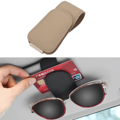 Microcase Universal Suni Deri Oto Güneş Gözlük Tutucu Askılık Mıknatıslı - AL5240