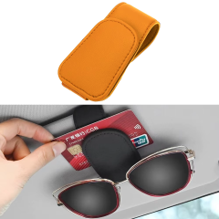 Microcase Universal Suni Deri Oto Güneş Gözlük Tutucu Askılık Mıknatıslı - AL5240