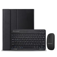 Microcase Samsung Galaxy Tab S9+ S9 Plus 12.4 Tablet Bluetooth Klavye ve Mouse + Standlı Kılıf - BKK6