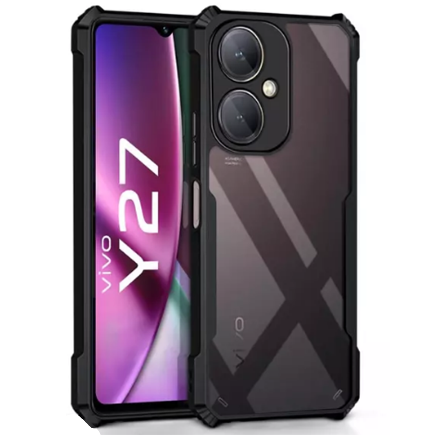 Microcase Vivo Y27 4G /Vivo Y78 5G / VivoY36 5G ile Uyumlu Airbag Serisi Darbeye Dayanıklı Köşe Korumalı Tpu Kılıf - AL3370