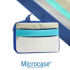 Microcase 9-14 inch Tablet Macbook Laptop Tablet Çantası 2 Bölmeli AL4821 Krem Turkuaz Bej