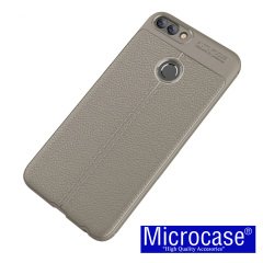 Huawei P Smart Leather TPU Serisi Deri Kaplama Silikon Kılıf