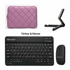 Microcase Honor Pad 8 12 inch  Tablet Çanta+Türkçe Bluetooth Klavye+Mouse+Tablet Standı-AL8124