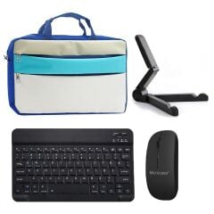 Microcase Huawei MatePad 11.5 2025 ile uyumlu Tablet Çanta+Bluetooth Klavye+Mouse+Tablet Standı Siyah-AL4840