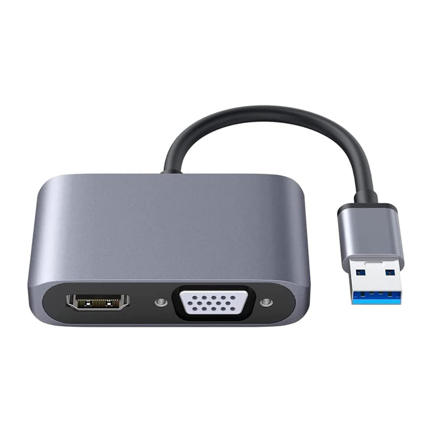 Microcase USB 3.0 - HDMI VGA Adaptörü, USB'den VGA'ya HDMI Dönüştürücü Monitör Ekranı Video Adaptörü Dönüştürücü ile Uyumlu - AL5862
