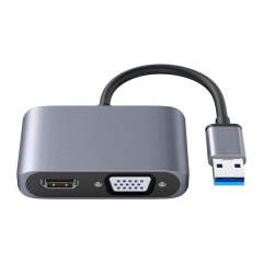 Microcase USB 3.0 - HDMI VGA Adaptörü, USB'den VGA'ya HDMI Dönüştürücü Monitör Ekranı Video Adaptörü Dönüştürücü ile Uyumlu - AL5862