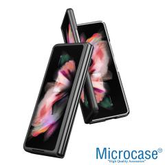Microcase Samsung Galaxy Z Fold 3 için Mat Yüzey Sert Plastik Kılıf - Siyah