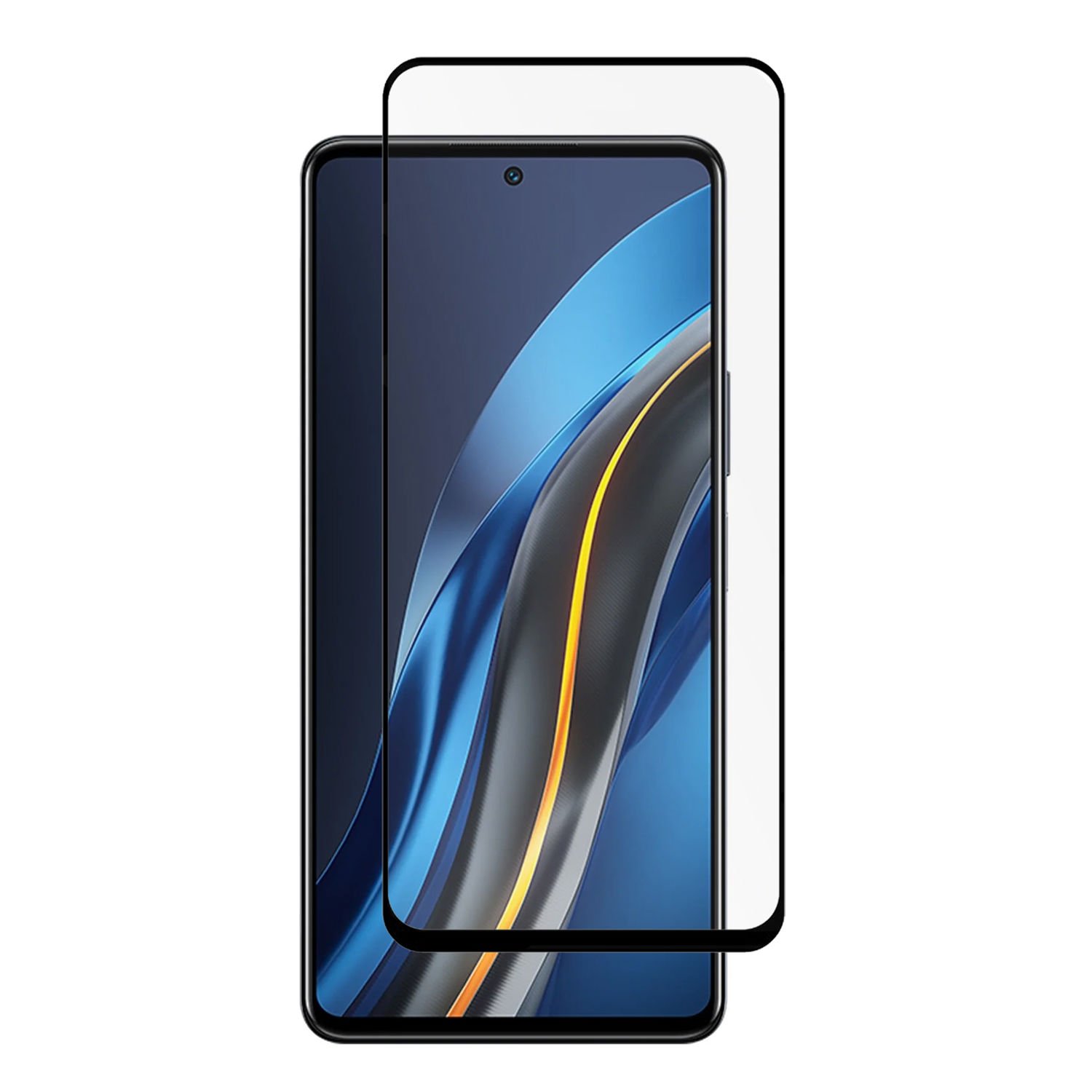 Microcase Infinix Note 12 VIP X672 için Tam Kaplayan Çerçeveli Tempered Ekran Koruyucu - Siyah AL3276