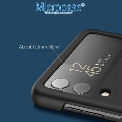 Microcase Samsung Galaxy Z Flip 3 için Mat Yüzey Sert Plastik Kılıf - Siyah