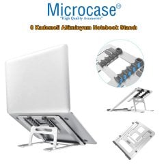 Microcase 7-17 inch Macbook Notebook Laptop için Aluminyum Stand 5 Kademeli Masaüstü Tutucu - AL2510