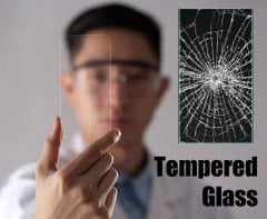 Nokia 5 Premium Mat Silikon Kılıf + Tempered Cam