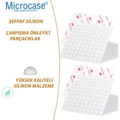 Microcase Yapışkanlı Darbe Önleyici Kaymaz Silikon Yumşak Jel Top Seti 100'lü Şeffaf-AL4952