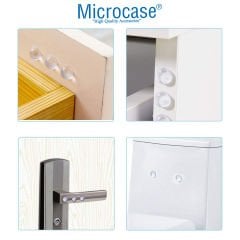 Microcase Yapışkanlı Darbe Önleyici Kaymaz Silikon Yumşak Jel Top Seti 100'lü Şeffaf-AL4952