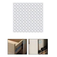 Microcase Yapışkanlı Darbe Önleyici Kaymaz Silikon Yumşak Jel Top Seti 100'lü Şeffaf-AL4952